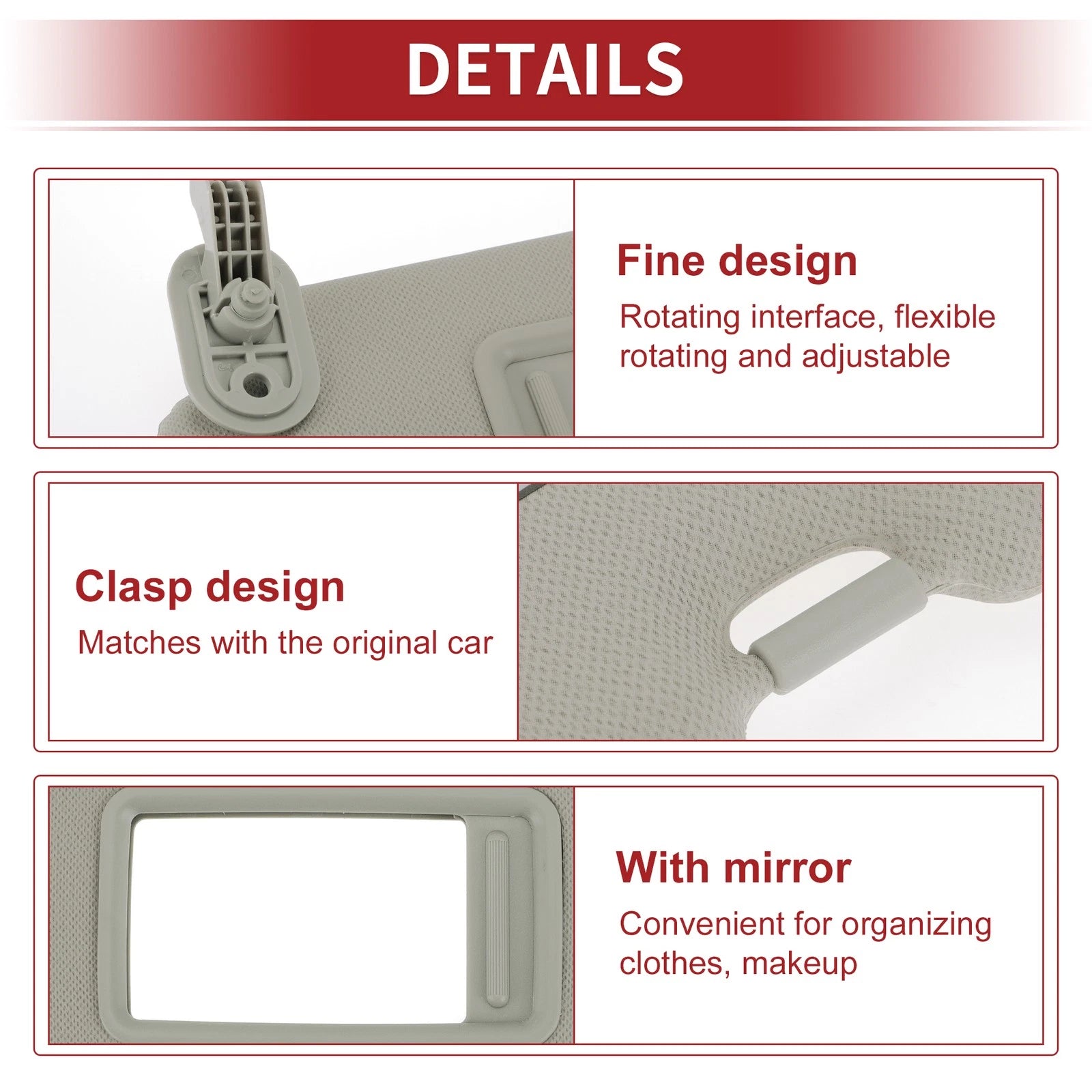 Left Car Sun Visor with Mirror for Hyundai Veloster 2012–2017