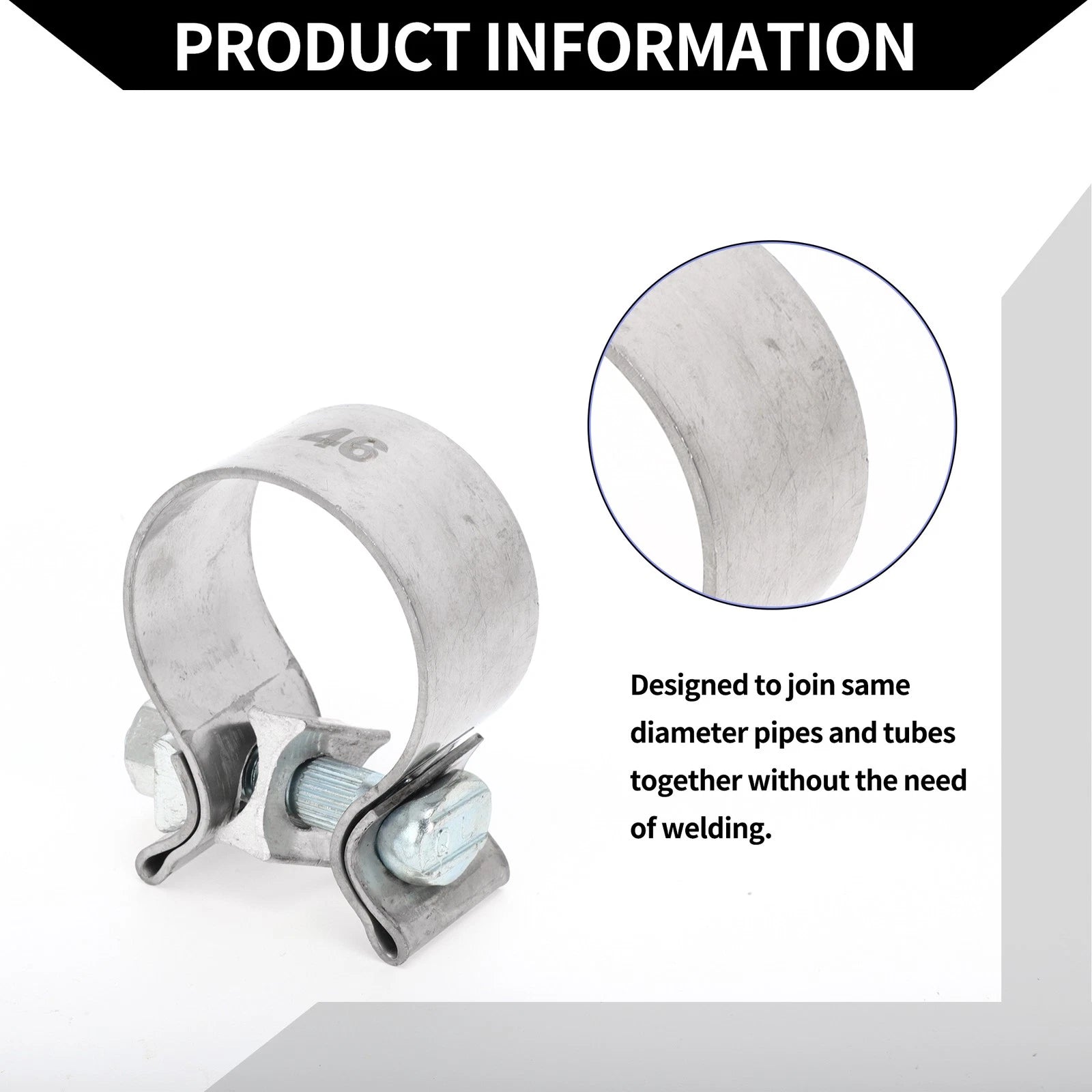 Exhaust Pipe Clamp for Car (1.81" 30mm)