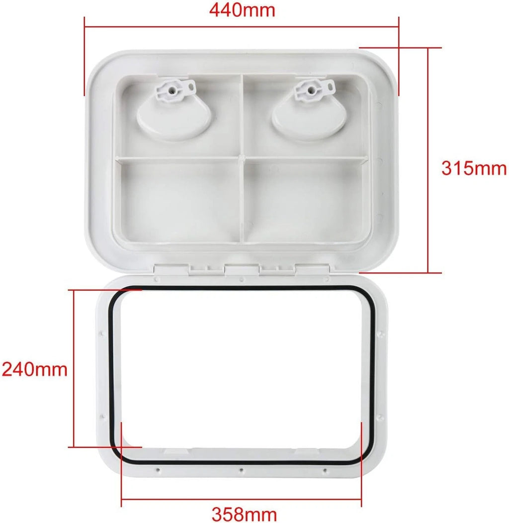Deck Hatch Access Hatch & Lid for Marine Boat (17-1/4" x 12-3/8")