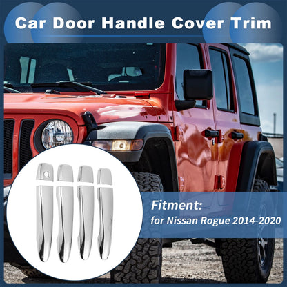 Door Handle Cover Trim for Nissan Rogue (2014–2020) - Silver Tone