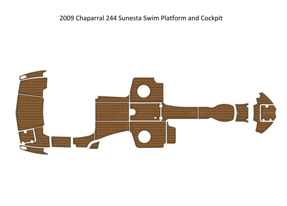 EVA Foam Teak Floor Pad for Chaparral 244 Sunesta (2009)