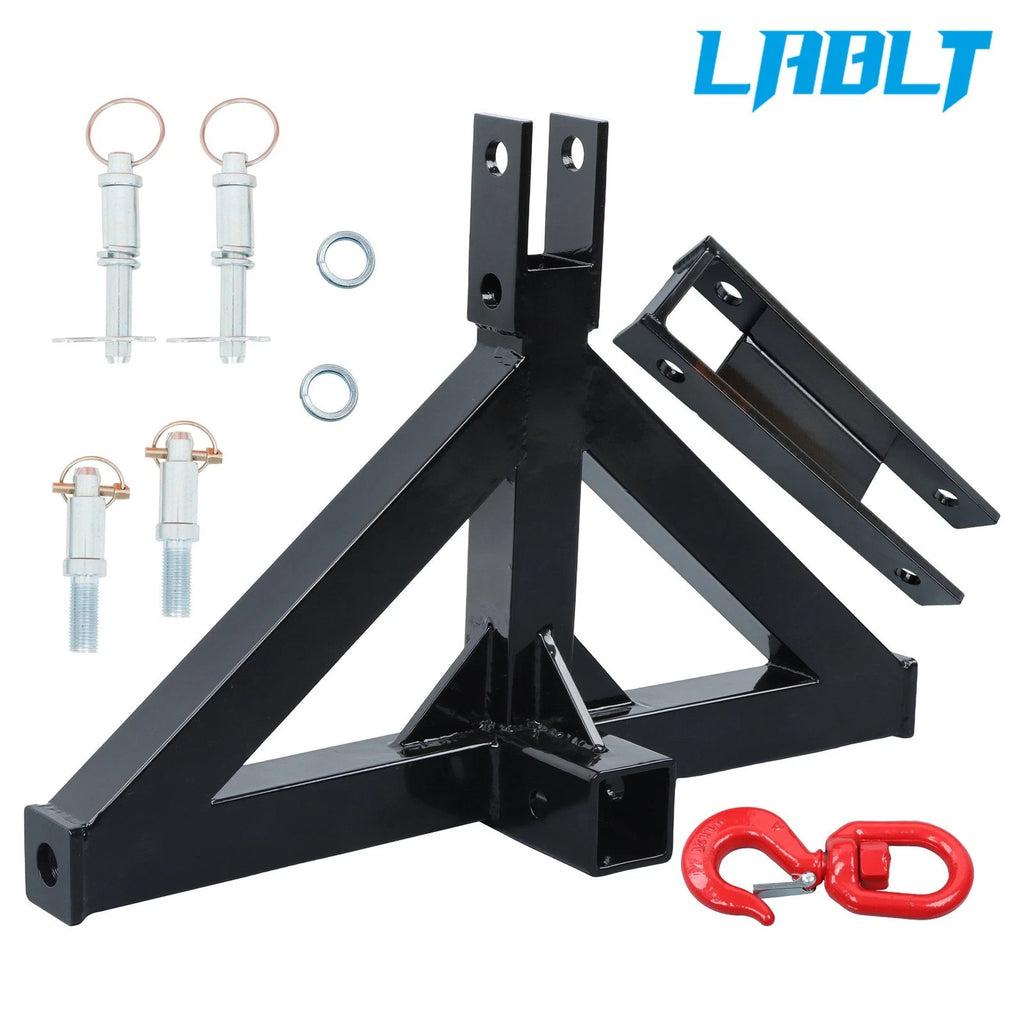 3 Point 2" Receiver Trailer Hitch for Cat 1 Tractor