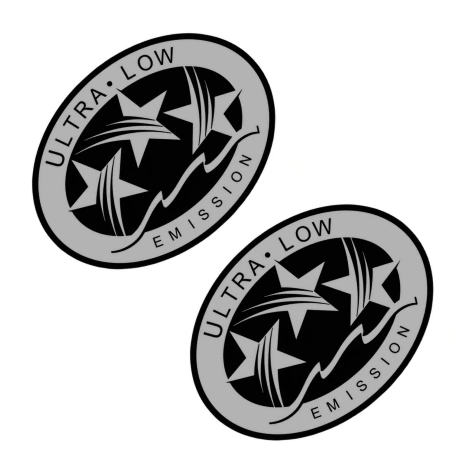 2pcs Silver Ultra Low Emission Outboard Graphic Sticker Decal for Yamaha