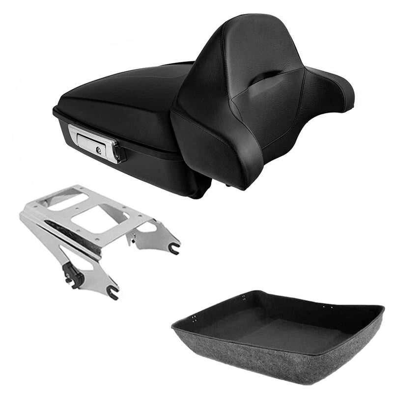 Matte Chopped Trunk Backrest Rack for Harley Street Glide (2009–2013)