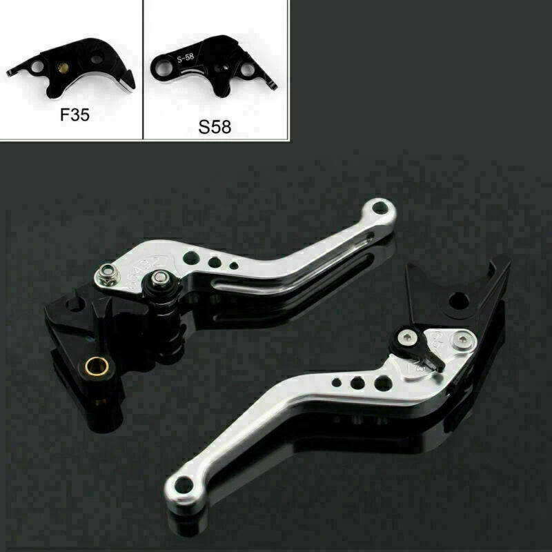 Short Brake Clutch Levers for Suzuki GSXR600 GSXR750 GSXR1000 (2005–2010) Silver