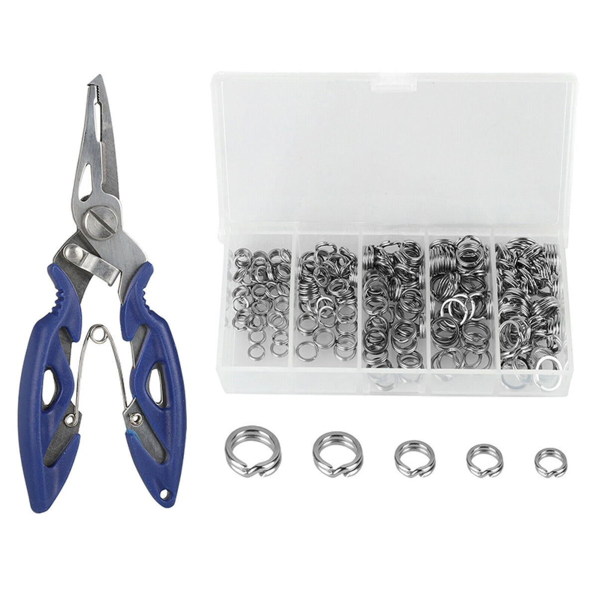 200Pcs Stainless Steel Fishing Split Rings for Assorted Lures