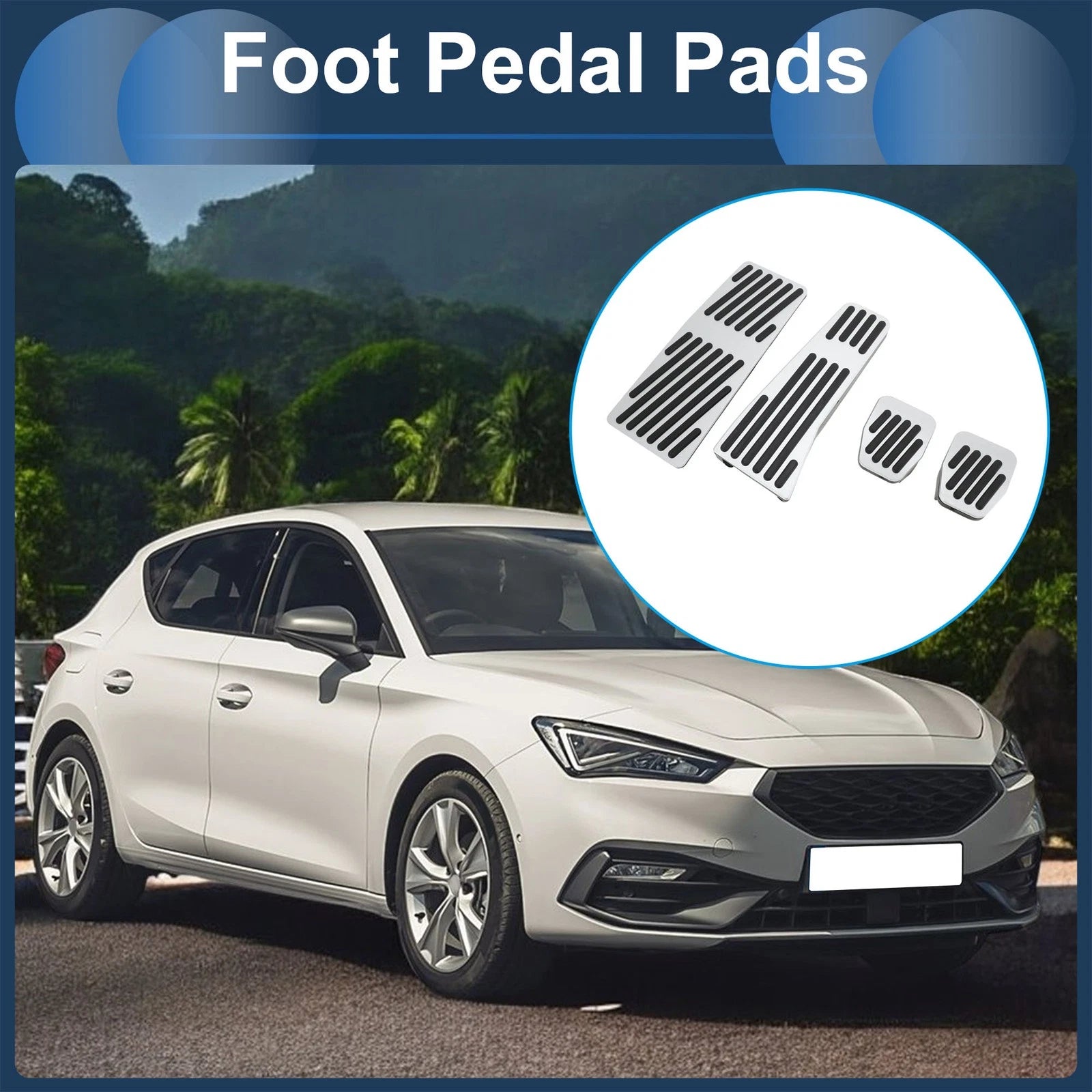 4 Pcs Foot Accelerator Pedal Covers Replacement for Mazda 3 (2020–2024)