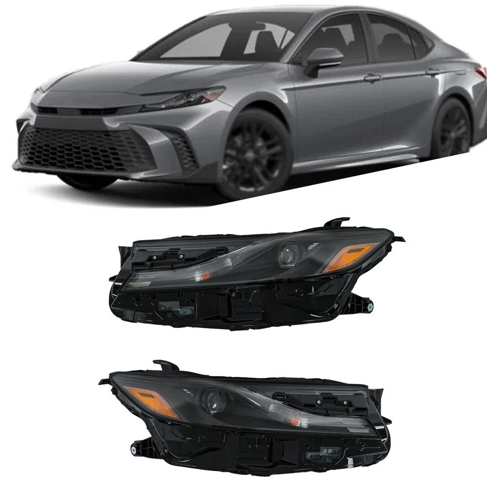 Front Headlight Replacement for Toyota Camry LE SE (2025) LH+RH LED Clear Lens