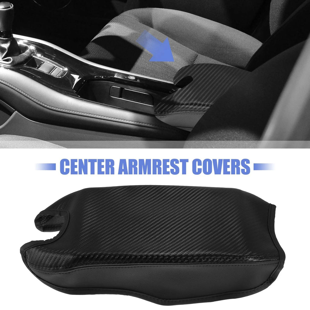 Armrest Protective Cover Pad for Honda HR-V 2016–2021 Carbon Fiber Pattern