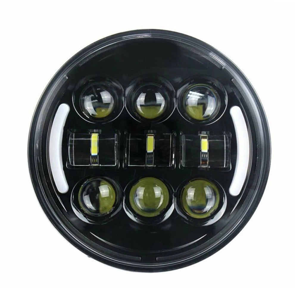Round Shape Motorcycle 5 75In LED Headlight Amber Turn Signals Easy to Install