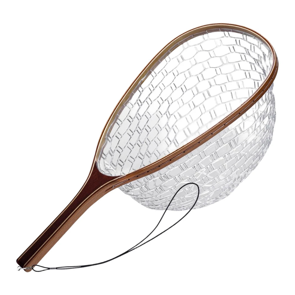 Soft Rubber Coated Mesh Landing Net for Fly Fishing