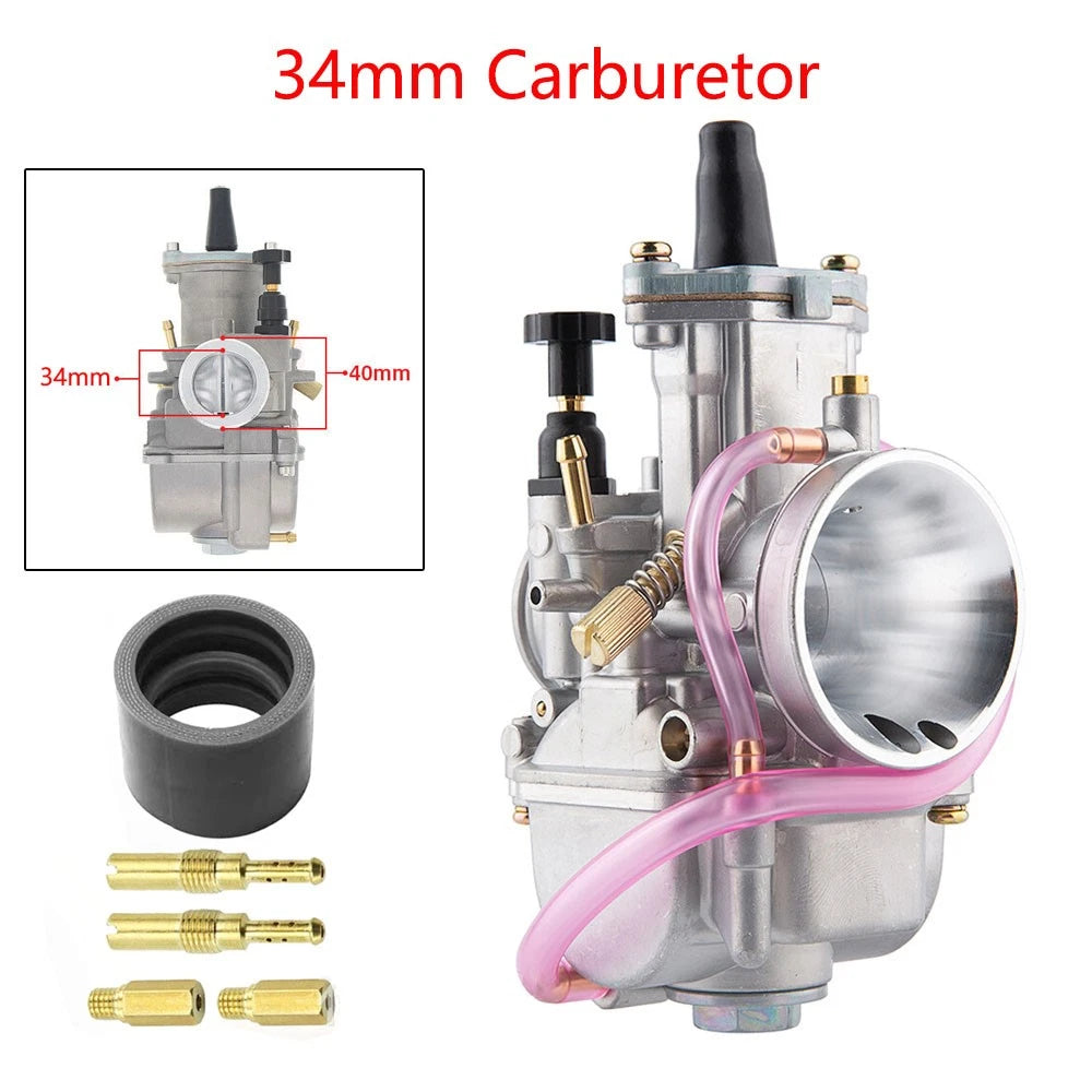34mm Carburetor for PWK34 250-350cc Keihin KOSO OKO Dirt Pit Bike ATV