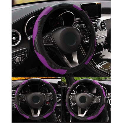 Steering Wheel Cover for - Carbon Fiber Leather