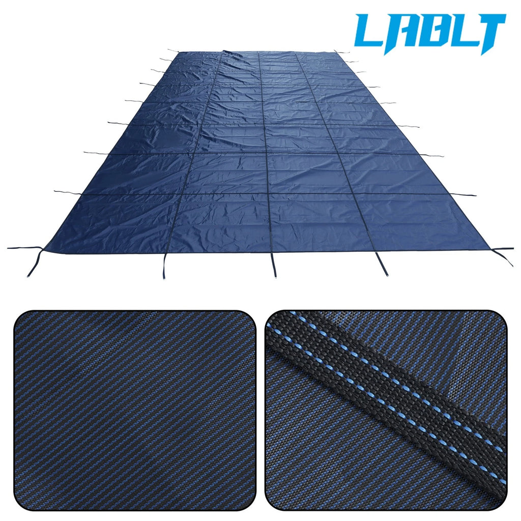 Rectangle Inground Pool Safety Cover for 16x32FT Pool (Blue Mesh)