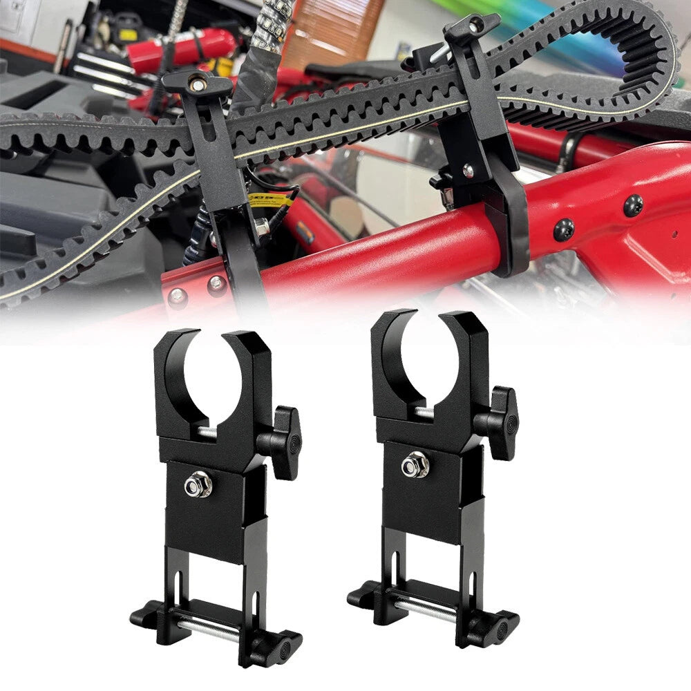 2pcs UTV Drive Belt Holder Belt Mount Kit Fit for Polaris 1.5''-2'' Roll Bars