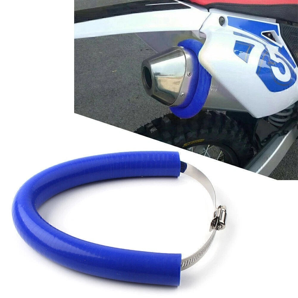 Exhaust Pipe Heat Shield Crash Protector Cover Ring for Universal Motorcycle