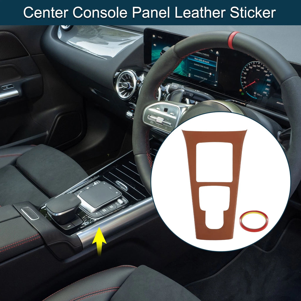 Center Console Panel Sticker Replacement for Mercedes-Benz GLA 2020-2021 Brown