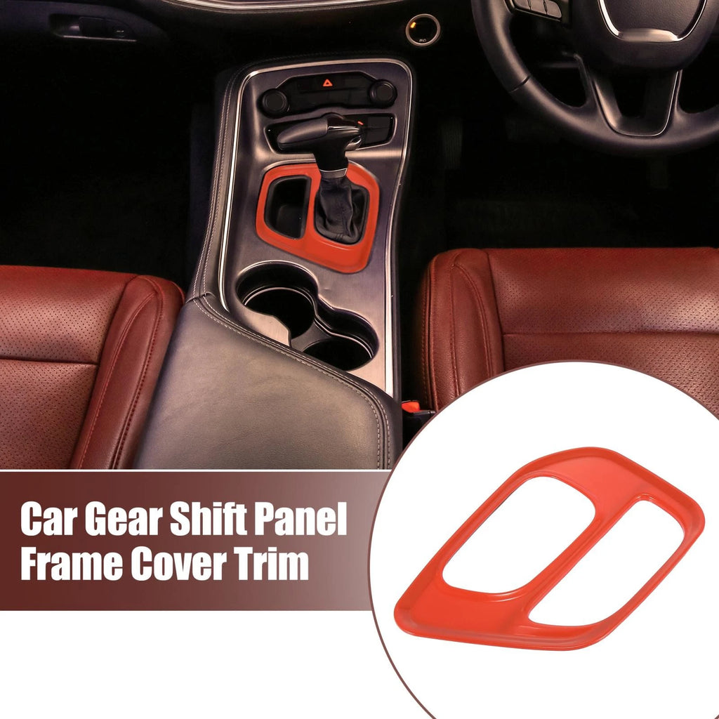 Center Console Gear Shift Panel Cover Trim Replacement for Dodge Challenger (2015–2021)