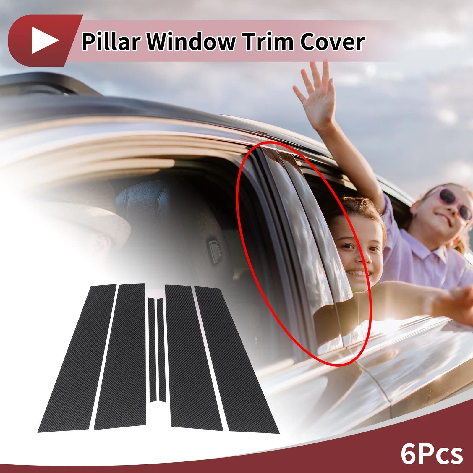 Door Pillar Window Trim Front Rear Left Right for Lexus UX 2019–2021