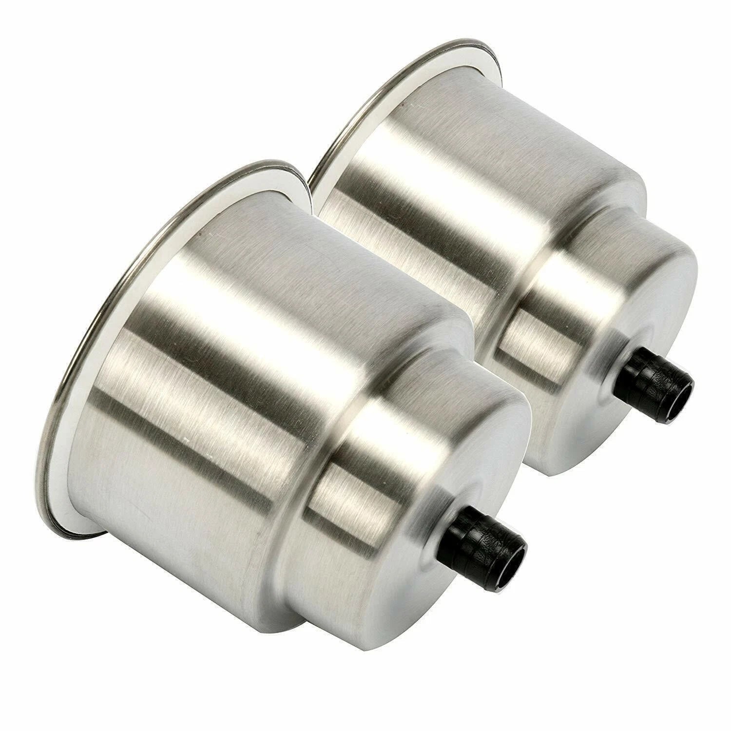 12 Pack Stainless Steel Cup Drink Holder with Drain for Marine Boat RV Camper