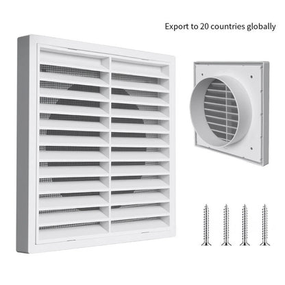 Vent with Oblique Louvers for Smooth Airflow and Insect Defense