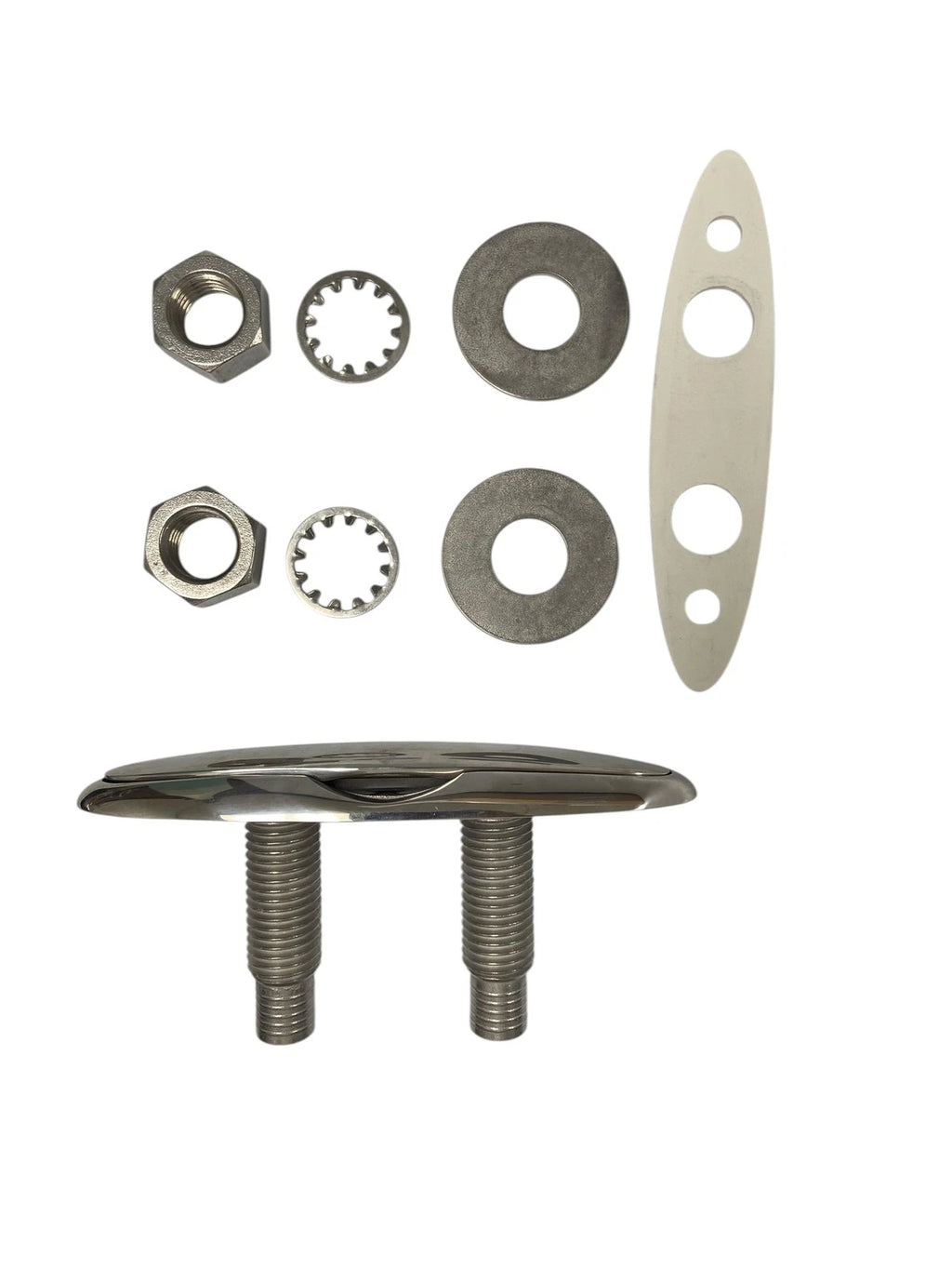 8" Pull Up Deck Cleat Pair for Boat (Flush Mount, Stainless Steel)
