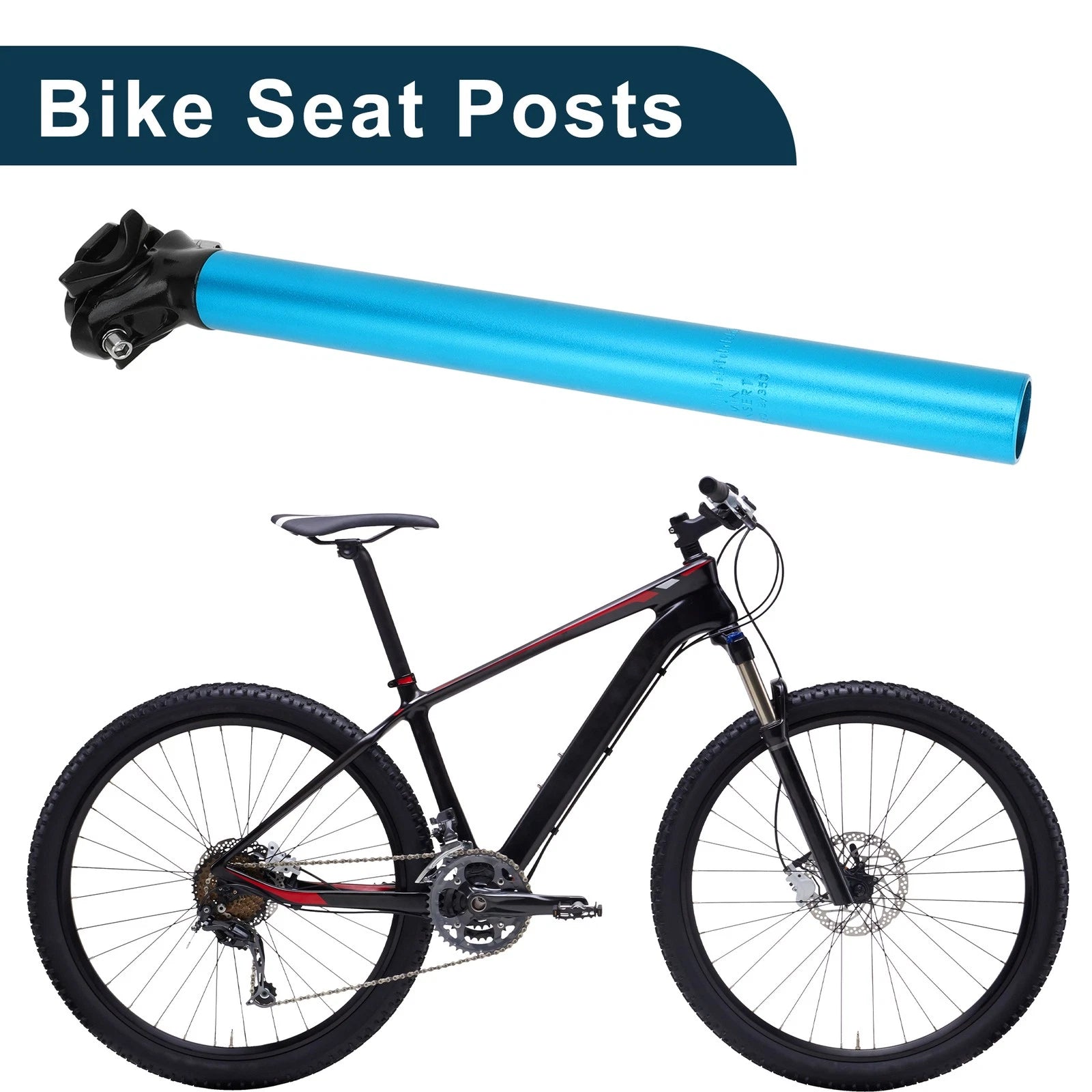 Seat Post 30.9x350mm Adjustable Angle Replacement for Bike (All Years)