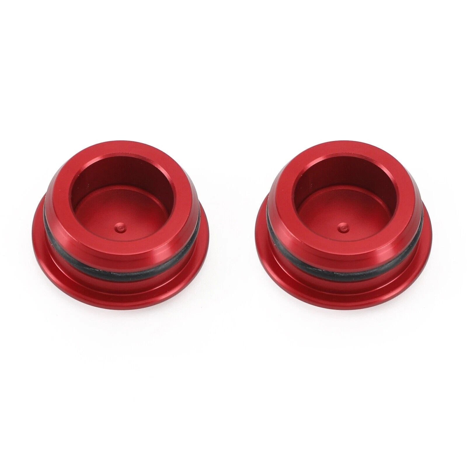 CNC Aluminum Side Frame Plugs for Kawasaki Ninja 400 250R (2018–2022) RED LD