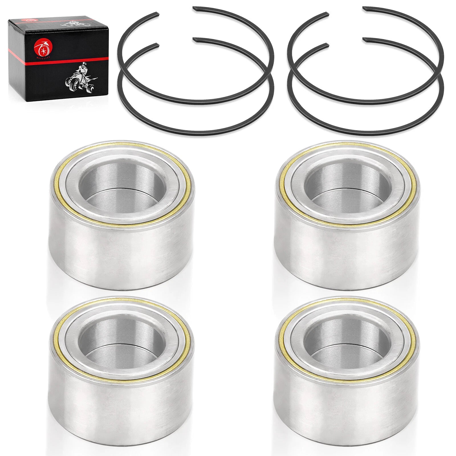 Set of 4 Wheel Bearings & Circlips for Can-Am Maverick X3 MAX Turbo RR