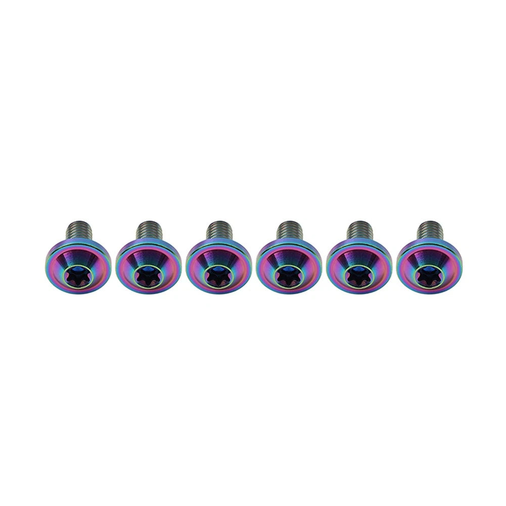 6X M6x15mm Titanium Alloy Truss Torx Head Screws for Motorcycle