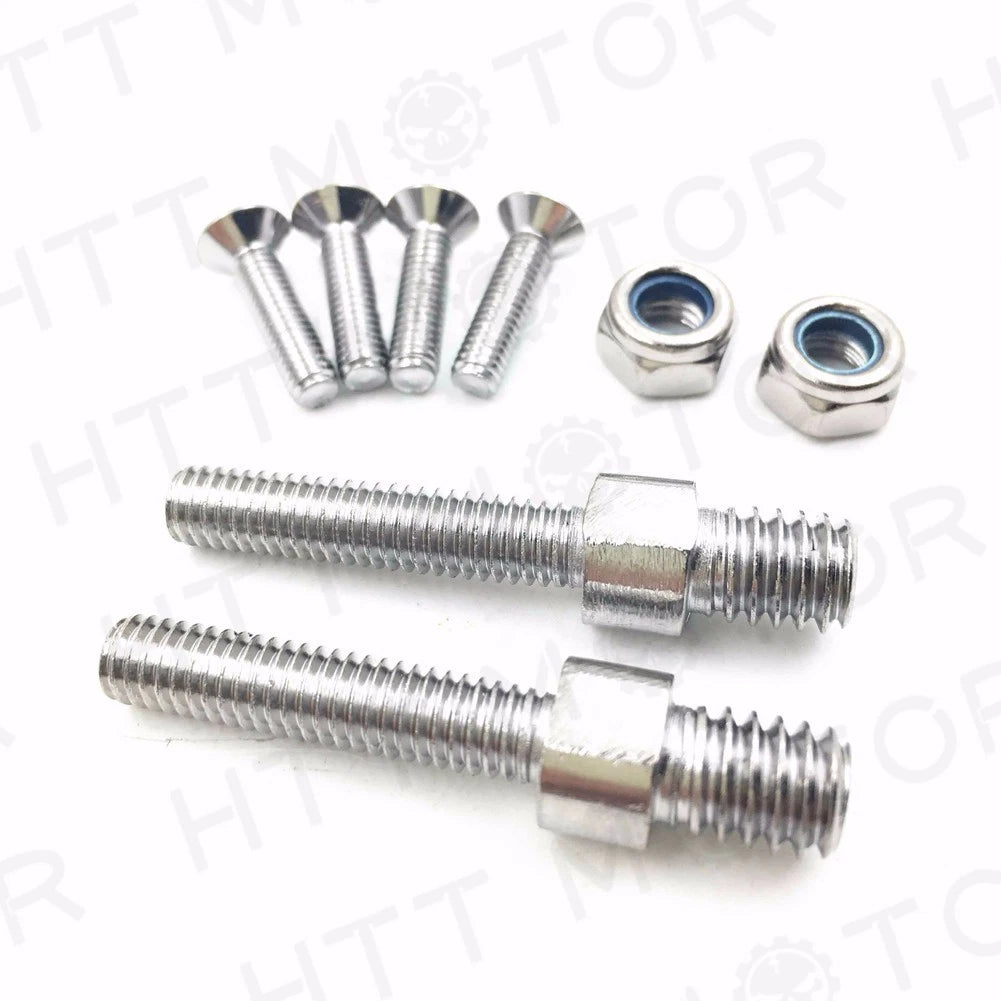 Set of 4 Motorcycle Mirror Bolts Screws 5mm/6mm for HTTMT