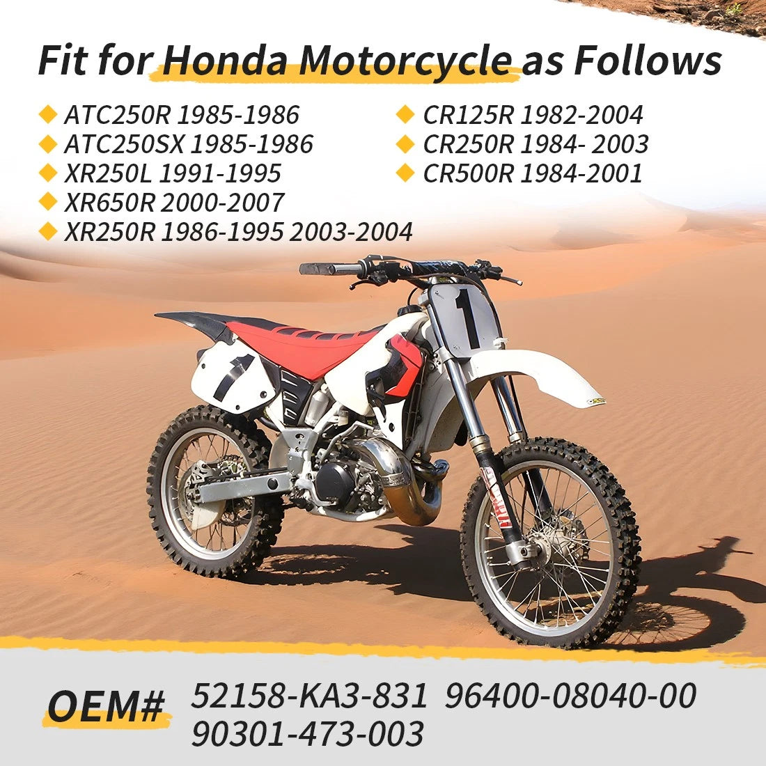 2 Upper Lower Chain Rollers for Honda ATC250R ATC250SX CR125R CR250R (1986–1989) 52158-KA3-831