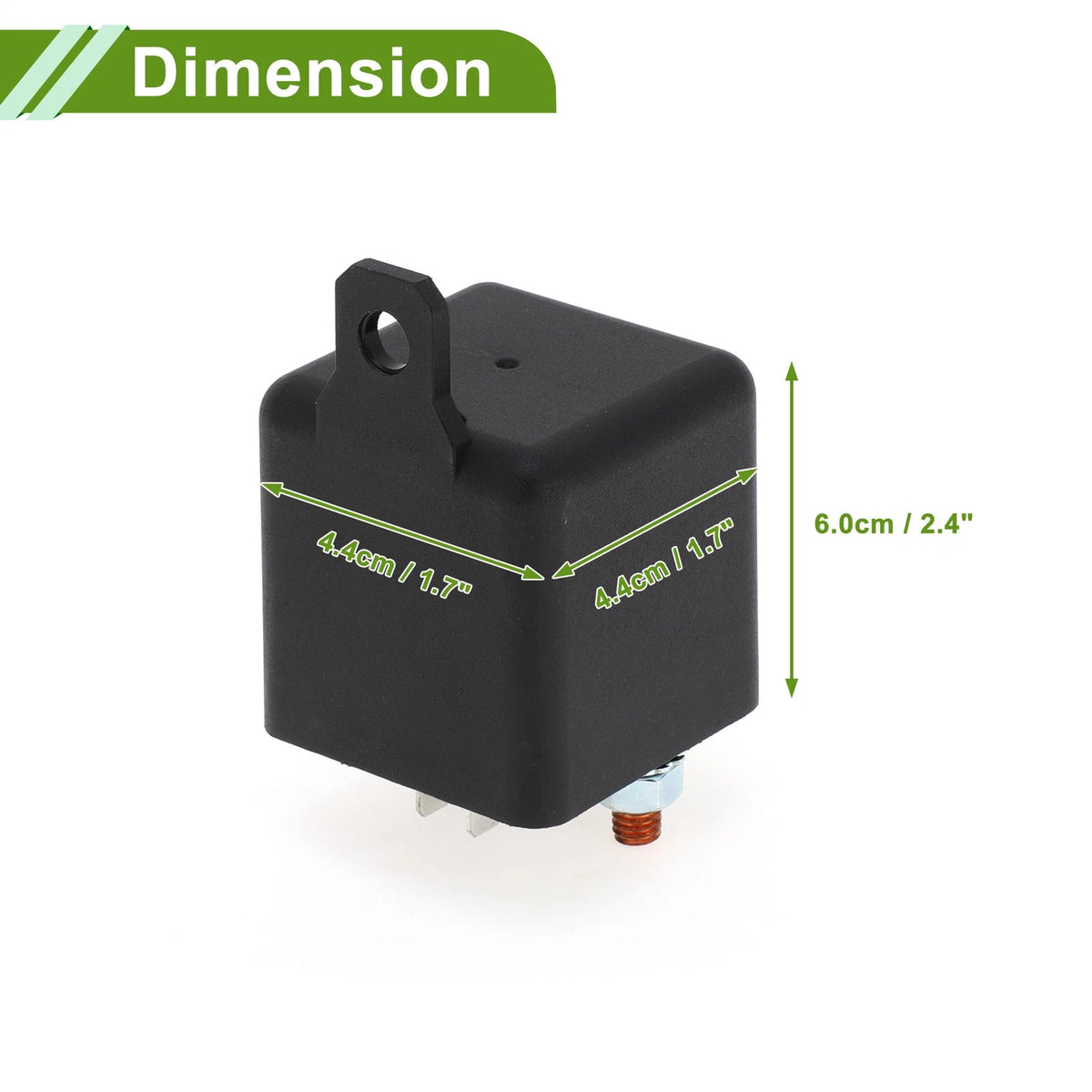 Set of 1 Auto Relay 2 Pins 12V 200A for Universal Applications