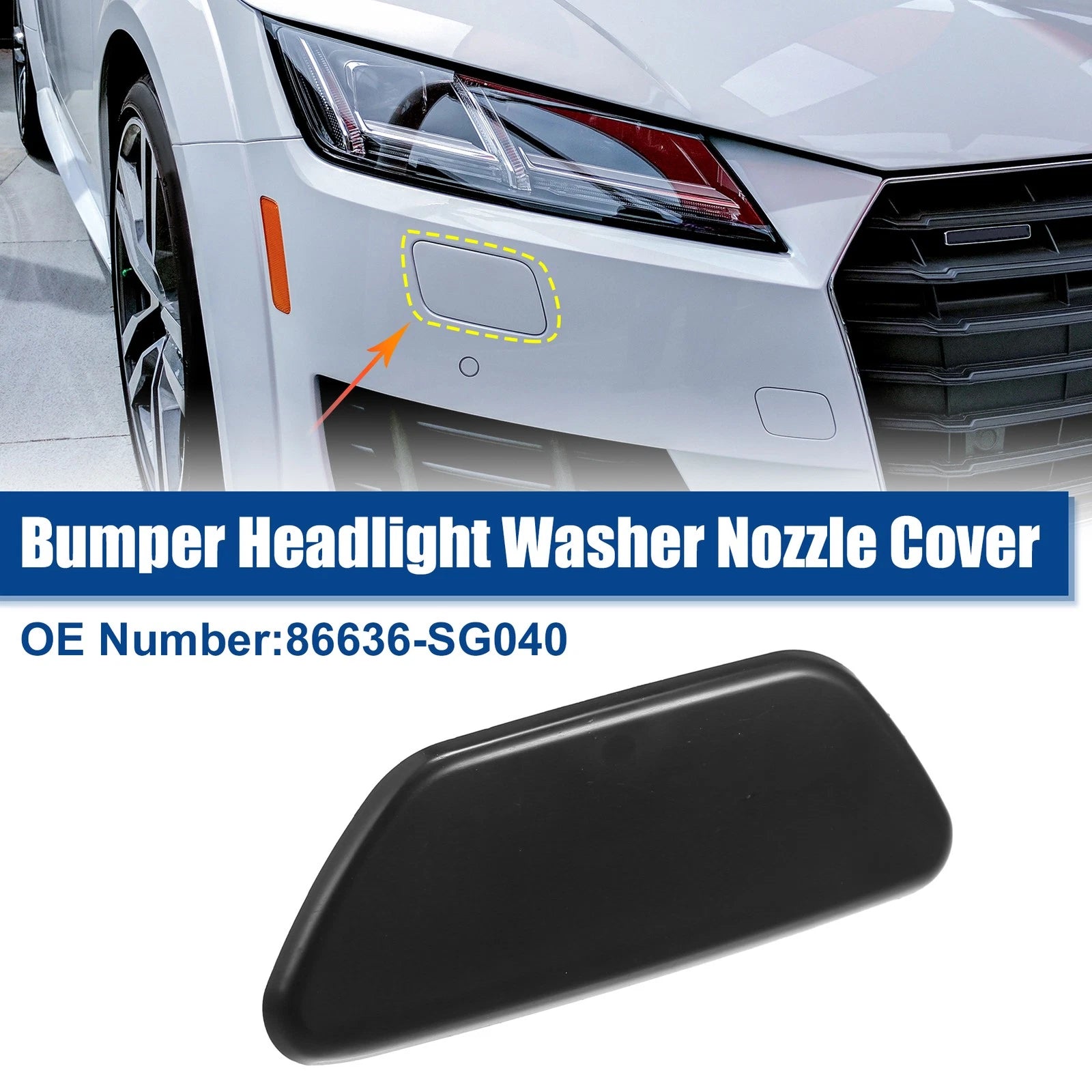 Front Left Headlight Washer Nozzle Cap Replacement for Subaru Forester (2014–2018)