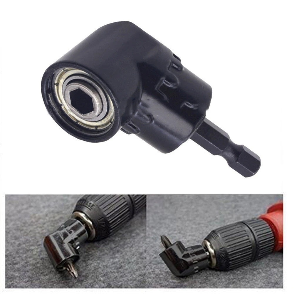 Right Angle Drill Adapter for Chrome-Vanadium Steel 1/4 Hex Shank (105°)