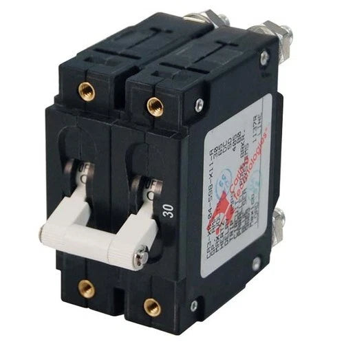 Blue Sea C Series Double Pole Toggle Circuit Breaker 7258 for Marine Applications
