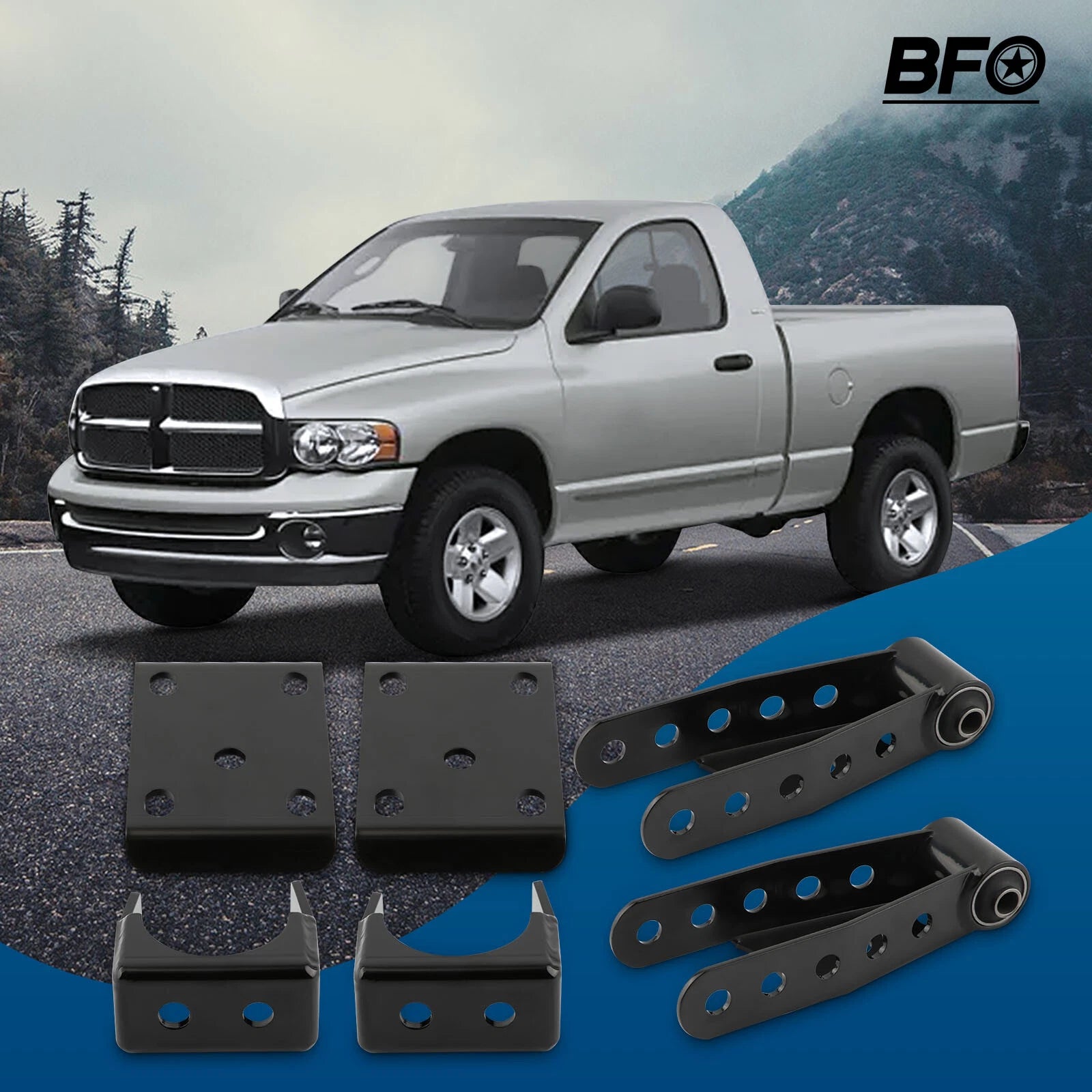 5" Lowering Drop Flip Kit for Dodge Ram 1500 2WD (2002–2008)