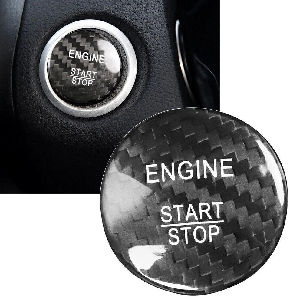 Engine Start Stop Button Cover for Mercedes A B C E GLE GLC CLA (Carbon Fiber)