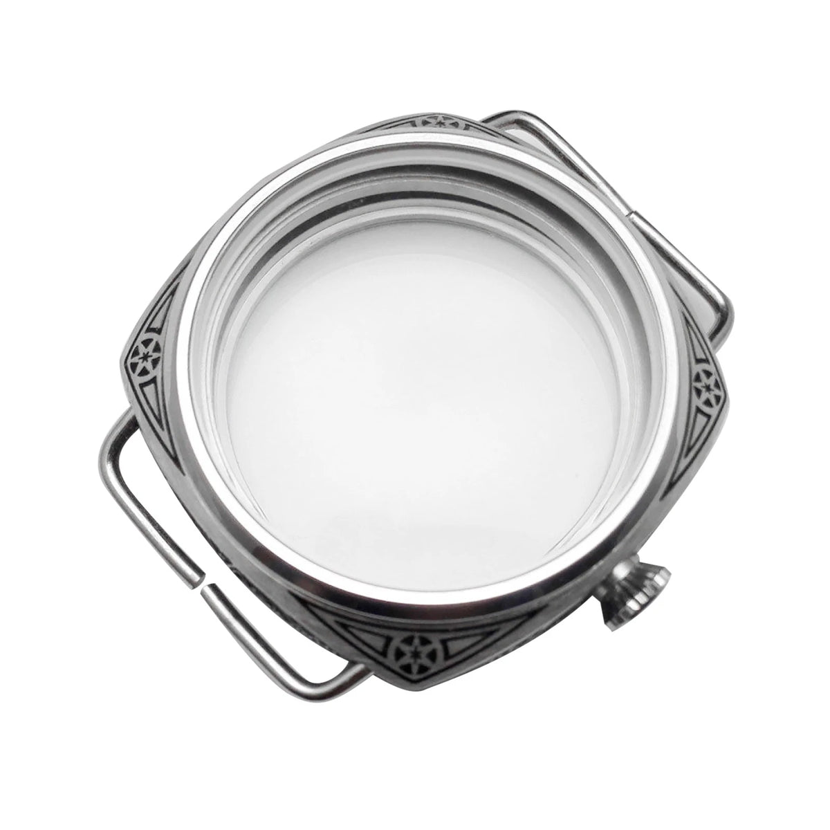 Watch Case Movement for ETA 6497 6498 (47mm, Stainless, Black Pattern)