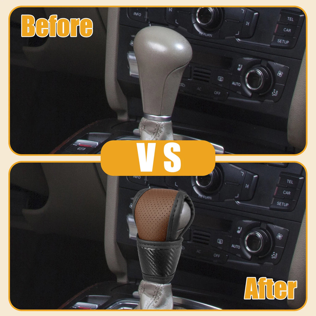 1 Pc Shift Knob Cover for Universal Automatic Gear Protector Brown