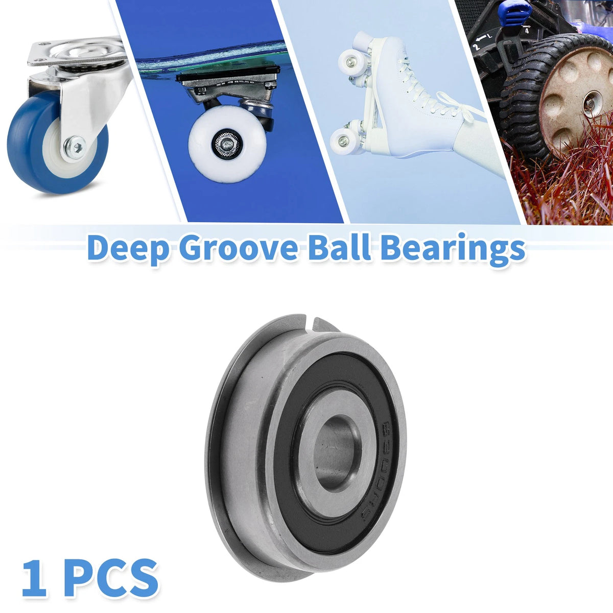 Deep Groove Ball Bearing 10x35x11mm for Scooter Skateboard (6300NR2RS)