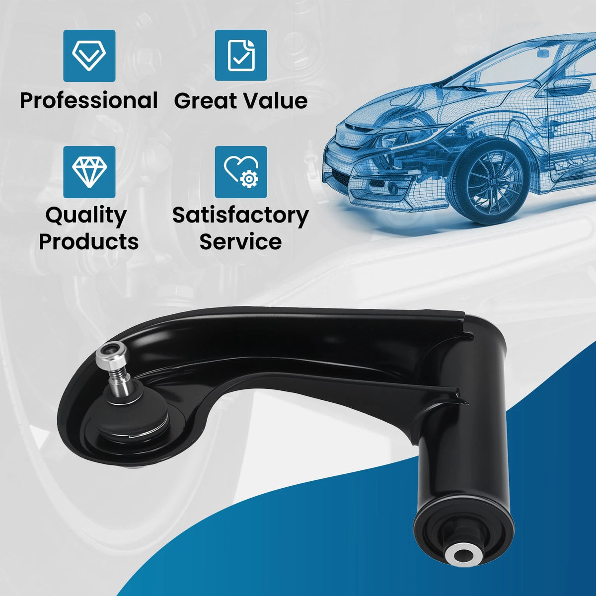 Front Left Upper Control Arm for Mercedes-Benz SLK230 SLK32 SLK320 (1998–2004) K90423