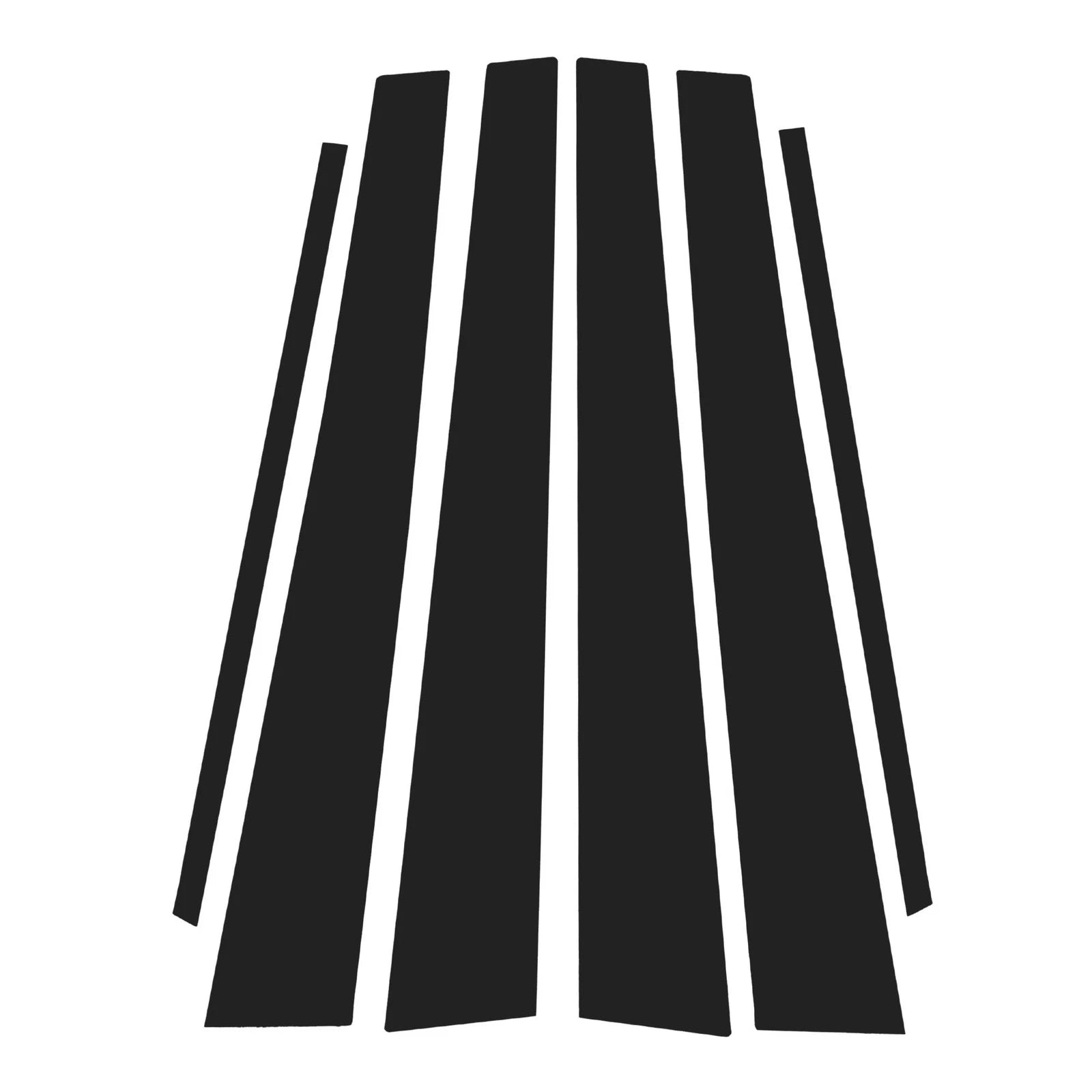 6 Pcs Door Pillar Window Trim Black for Lexus GS (1998–2005)