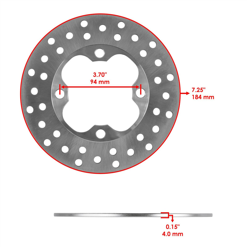 Front Brake Disc Rotor Replacement for Honda TRX420FA Rancher 4x4 (2010–2014)