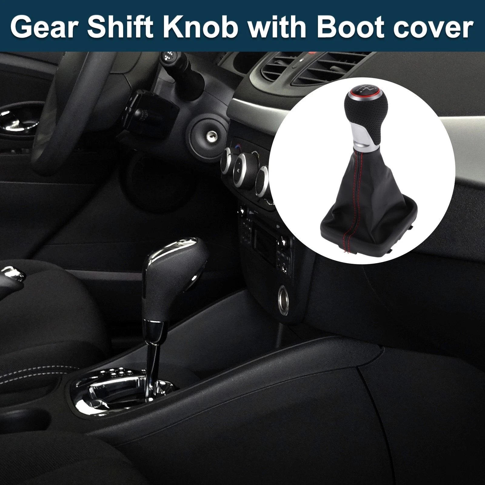 Shift Knob with Boot Cover Replacement for Audi A3 S3 8P (2003–2013)