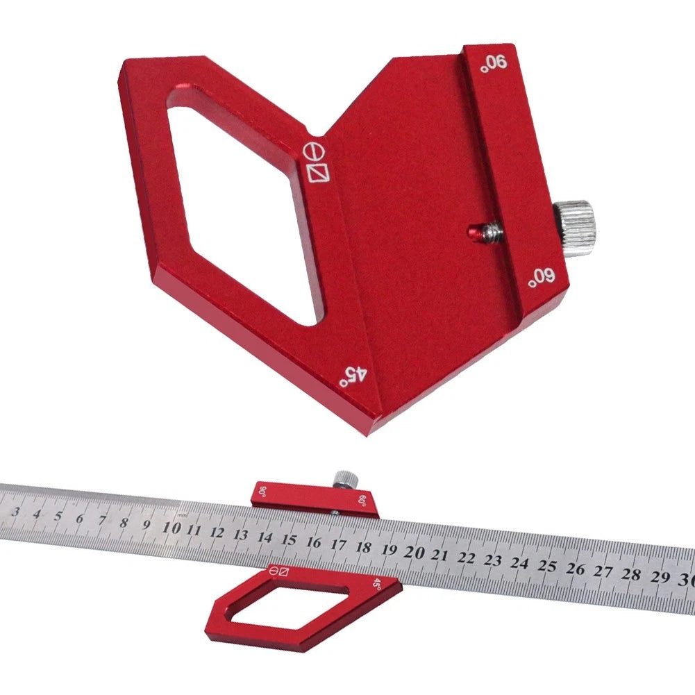 Steel Ruler and Positioning Block Tool for Accurate Center Finding