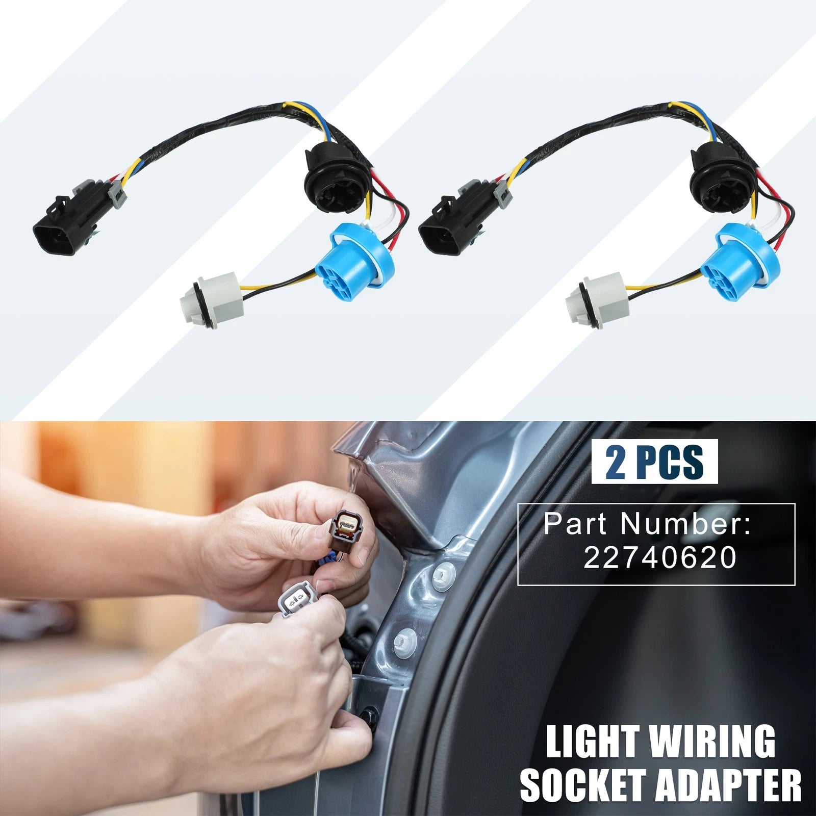 2 Pcs Light Wiring Socket Adapter Replacement for Chevrolet Cobalt (2005–2009)