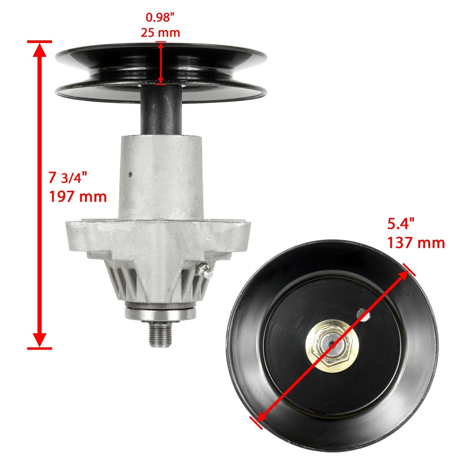 Spindle Assembly with Deck Ring Front for MTD Cub Cadet 2000–2006