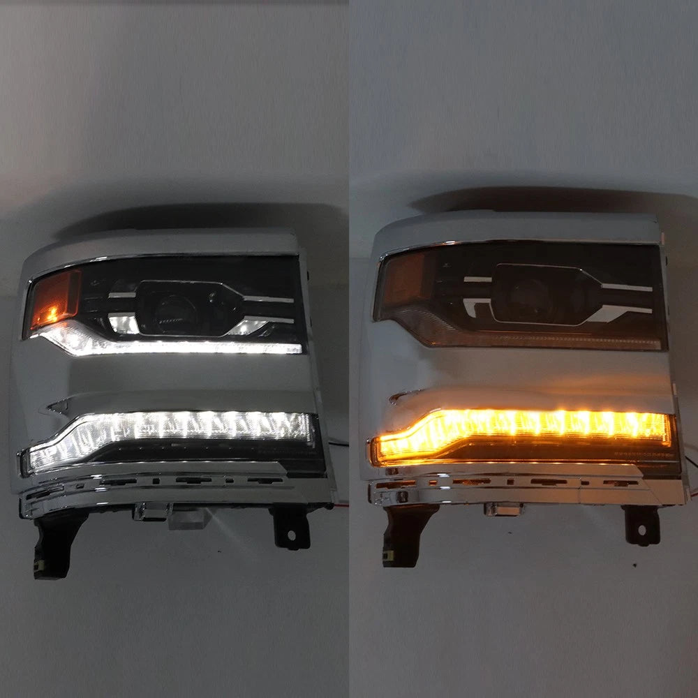 Full LED Headlight for Chevy Silverado 1500 (2016–2018) Chrome RH Side