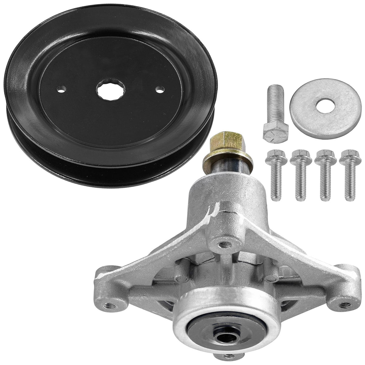 Deck Spindle and Pulley Replacement for Hustler Raptor Limited Raptor EX (52")